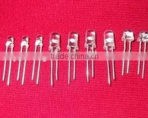 F5 Straw Hat LED Diodes Utra Bright 4.8mm Short Lead Red Green Blue Yellow Orange Pink Purple White Warm White thumbnail-2