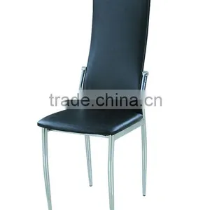 Balck PVC Seat & Back Metal Tube Dining Chair thumbnail-1