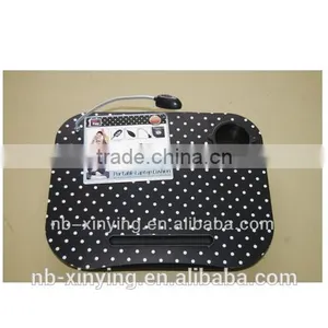 High Quality White Color Dots Laptop Desk With Cup And LED Light Wholesale Price thumbnail-1