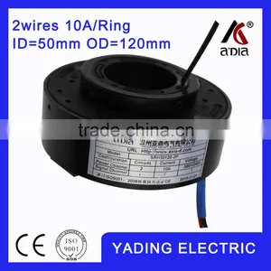 SRH 50120- 2p Pancake Slip Ring ID50mm. OD120mm. 2Wires, 10A 2 Wires thumbnail-1