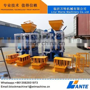 WANTE QT4-24 Compressed Earth Brick Block Making Machine Price Quality Choice thumbnail-1