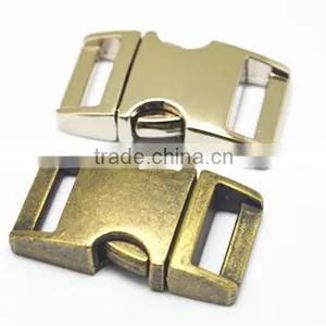 High Quality Metal Breakaway Buckle,double Side Release Buckle,Curved Metal Buckle for Pet Collar thumbnail-1