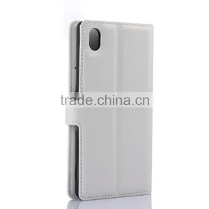 Hot Selling Two Mobile Phone Leather Flip Case For Sony M4 Leather Case thumbnail-6