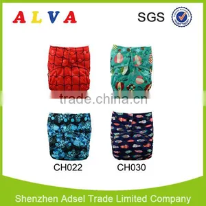 Alva 2016 New Design Double Colorful Snaps Baby Cloth Diaper Wholesale Baby Nappy thumbnail-1