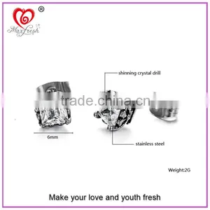 316L Stainless Steel Earrings Fancy Earring Stud Wholesale Tiny Cool Latest Fashion Women Stainless Steel Earring 2015 thumbnail-6