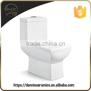 Dennis 2066 One-Piece White and Ivory Color Toilet thumbnail-3