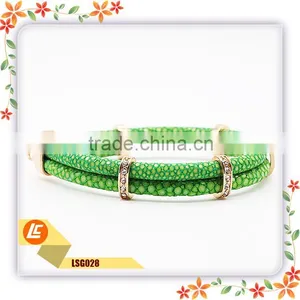 Black Stingray Leather Bracelet Italian Leather Bracelets Truth Fish Leather Bracelet thumbnail-5