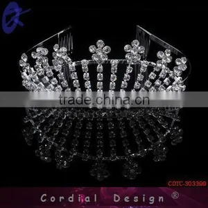 Alloy Tiara Crown With Many Small Wintersweet thumbnail-1