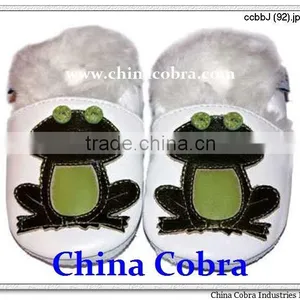 CHINA COBRA Top Quality Genuine Leather Soft Sole Baby Slippers thumbnail-6