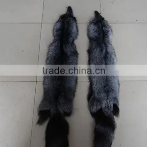 Silver Color Animal Skin Fox Fur Pelts Genuine Silver Fox Fur Skin thumbnail-3