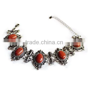 Baroque Vintage Aventurine Agate Quartz Bracelet thumbnail-5