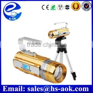 A-ok 3W White LED+3W Blue LED +3 LED Aluminium Fishing Light With Support and Charger thumbnail-1