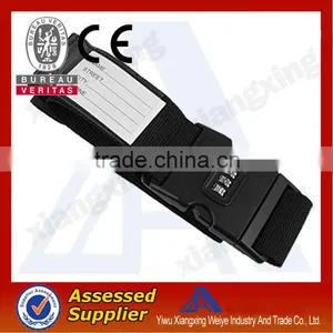Personlized Adjustable Nylon Strap With Tag and Combination Lock thumbnail-1