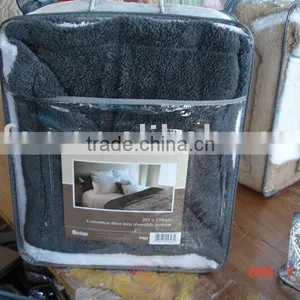 100% Polyester Knit Solid Carol Reversible Blanket thumbnail-1