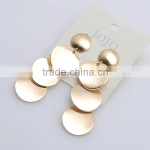 Cheap Stainless Earring 18k Gold Circle Alloy Jewelry thumbnail-3