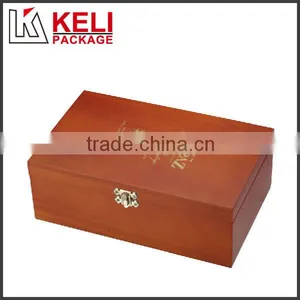 Luxury Light Brown Wooden Wine Gift Box thumbnail-1