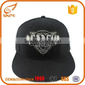Fashion Funny Flat Bill Simple Embroidery Blank Brushed Snapback Caps thumbnail-2