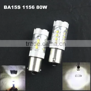 1156 S25 P21W BA15S C REE LED Bulbs 80W Super White LED Turn Light Bulbs For Tesla Honda for Volkswagen Lada thumbnail-1