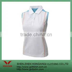 Ladies Fashionable Sleeveless Pique Polo T-shirt thumbnail-1