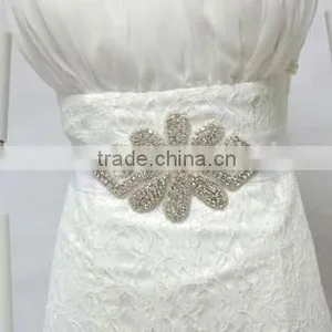 Fancy Rhinestone Wedding Belts and Bridal Sashes for Dress Handmade WA019 thumbnail-1