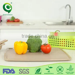 Food Safe Natural Eco-friendly Rice Husk Bamboo Chopping Board thumbnail-1