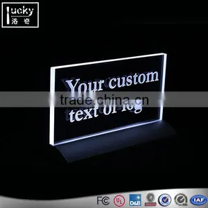Remote Control Acrylic Sign Holder ,printed Logo Led Edge Lit Sign ,neno Sign for Advertise thumbnail-1
