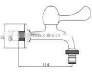 China Brass Taps Water Bibcock 1/2 Lever Singer Handle Washing Tap thumbnail-2