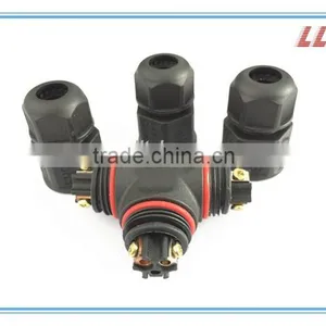 3 Out IP67 Wire Distribution Connector Screw Terminal Tee Connector thumbnail-3