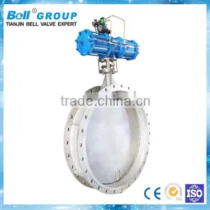Stainless Steel 3 Offset Butterfly Valve With Pneumatic Actuator thumbnail-1