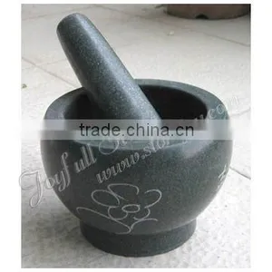 Green Granite Mortar and Pestle thumbnail-1