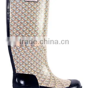 Women Blue Depths Rubber Rain Boots thumbnail-1