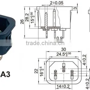 IEC Certificated Abs Universal Power Extension Socket,High Quality Female dc Power Jack,dvi Mini dc Power Connector thumbnail-4