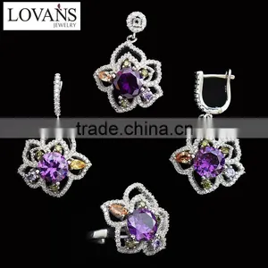 Rhinestone Jewelry Set Blue Sapphire Ring Most Popular Products Fahionable Products TZ-0183 thumbnail-4