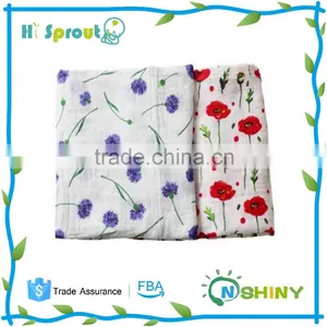 Baby Muslin Wrap Swaddle Blanket 100% Organic Cotton After Washed Baby Muslin Swaddle thumbnail-1
