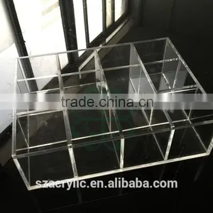 Clear 12 Lattices Acrylic Storage Box thumbnail-1