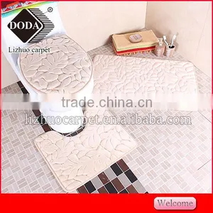 Anti Slip Pvc Backing Memory Foam Soft Foam Material Bathroom Carpet 3 Set thumbnail-2