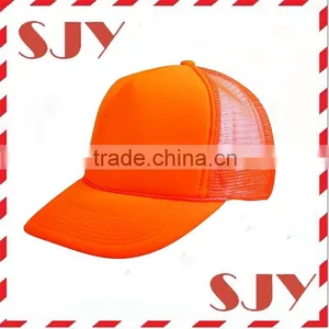 Flat Bill Blank Neon Mesh Trucker Hat Cap thumbnail-1