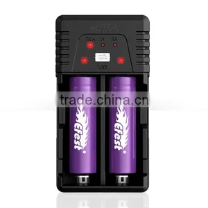 Fast Shipping Efest BIO V2 2 Bay 18650 Battery Charger Double USB Power Out Efest BIO Intelligent 2 Amp Charger thumbnail-1