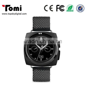 Smart Watch Metal/leather Band Bluetooth Sync to Your Phone Call,message Remind , Pedometer,sleep Monitor, TF Card Support thumbnail-4