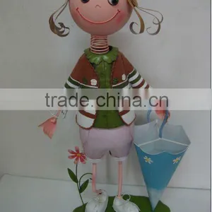 Metal Dolls as Brush Pot and Garden Decoration thumbnail-1