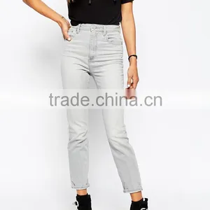 China Supplier Online Shopping Wholesale High Quality Grey Slim Women Straight Pants thumbnail-6