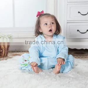 100% Cotton Anti Kicking Infant Child Foot Sleeping Bag Long Sleeve Without Filling Blue Style thumbnail-4