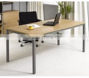 Computer Or Tea Or Studying Or Dining Table With Steel Legs And Wooden Table Top thumbnail-1
