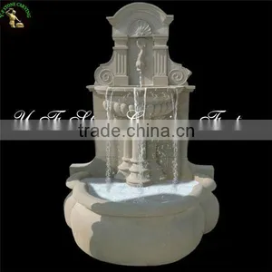 2 Basin Marble Outdoor Fountain With Fish Pouring Water thumbnail-1