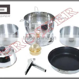 Wholesale Stainless Steel Camping Cookware Set thumbnail-1
