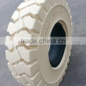 600-9 White Color Rubber Non-marking Solid Tire Made in China thumbnail-3