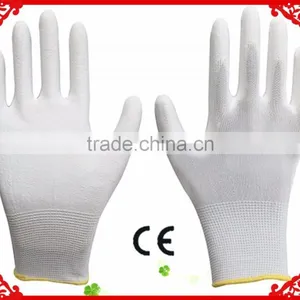 White and Black Polyurethene Dipped Work Gloves thumbnail-1
