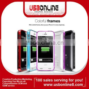High Quality Battery Case MFI for Apple Iphone 5 5s With Changeable Frames thumbnail-1