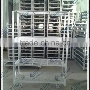 Nursery Plant Net Layer Flower Trolley Cart for Sale thumbnail-5