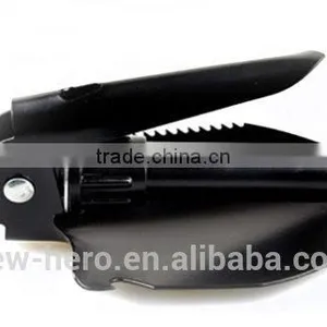 MINI CAMPING TOOL BLACK FOLDING SHOVEL PICK AXE COLLAPSIBLE SPADE EMERGENCY thumbnail-3